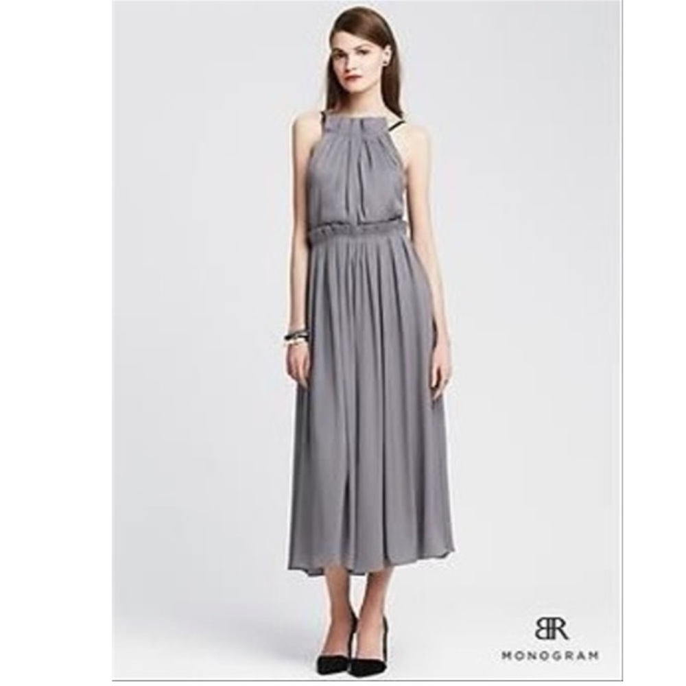 Banana Republic Gray Maxi Dress